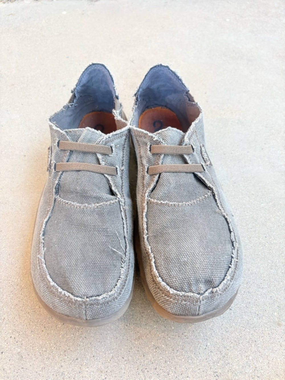 Cushe Slipper Mocc Mens US 10 Brown Canvas Slip-On Comfort Casual Shoes